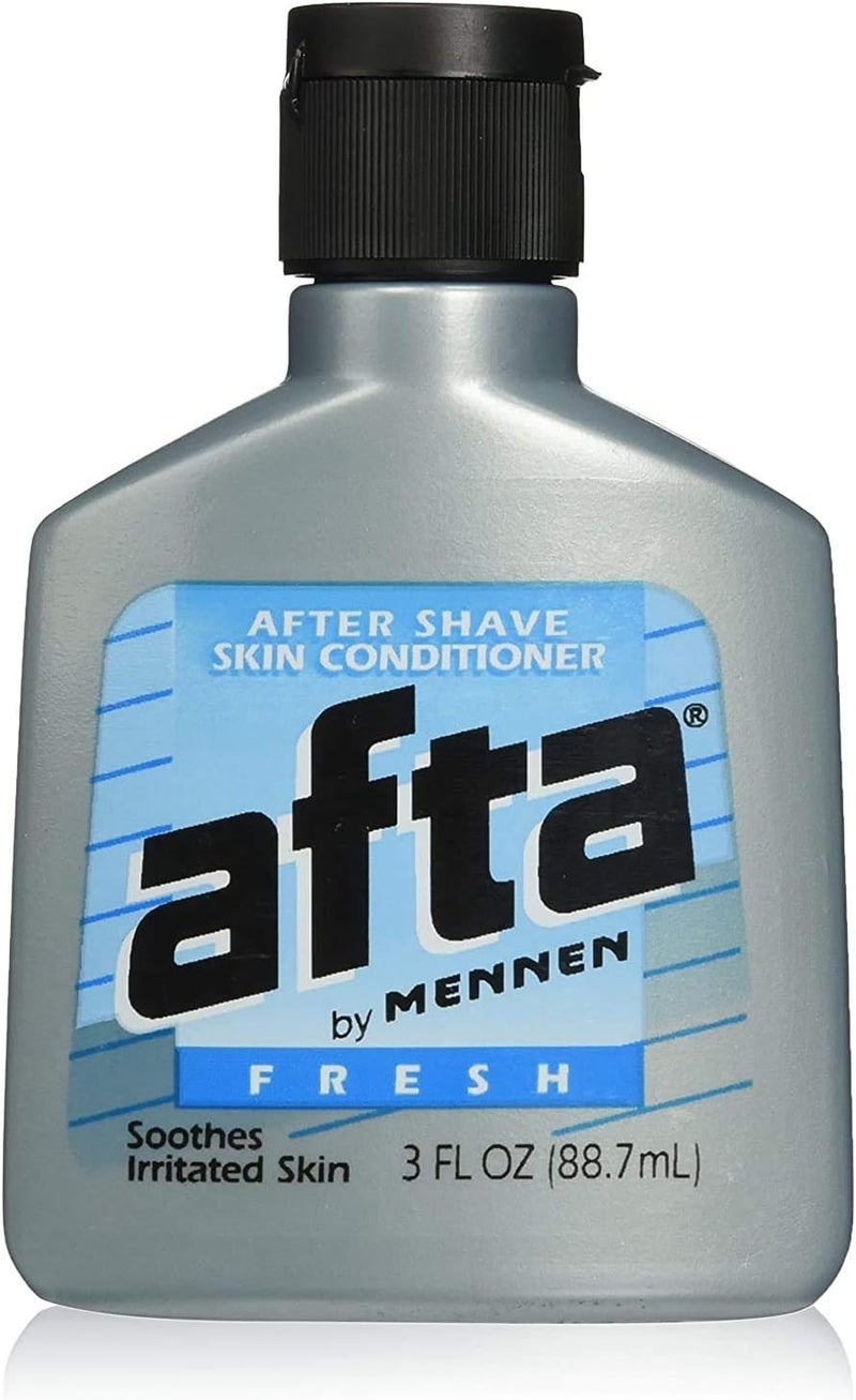 Mennen Afta After Shave Skin Conditioner, Fresh, 3 Fl Oz - Soothes Irritated Skin - Image 1
